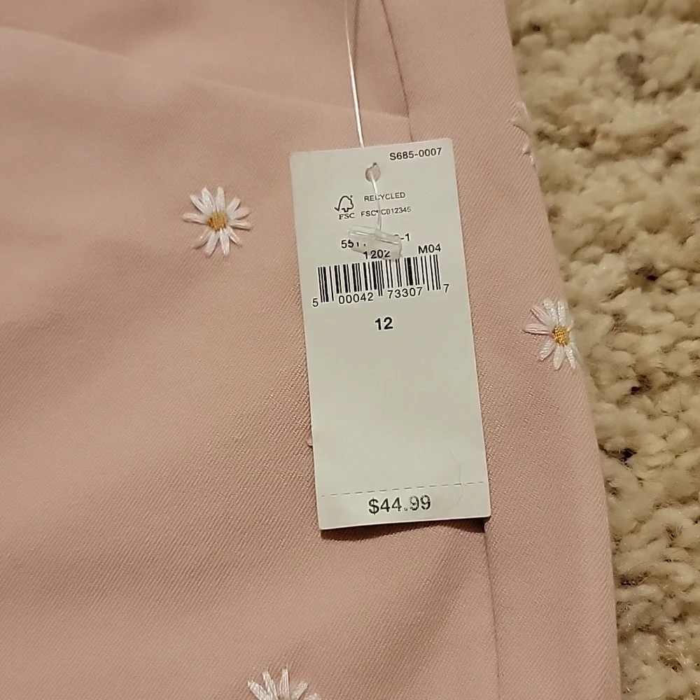 Old Navy Pink Skinny Pants with Floral Embroidery - Picture 5 of 11